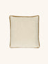 ALPHA CLASSICS - coussin - lin - L 60 x W 60 cm - ivoire