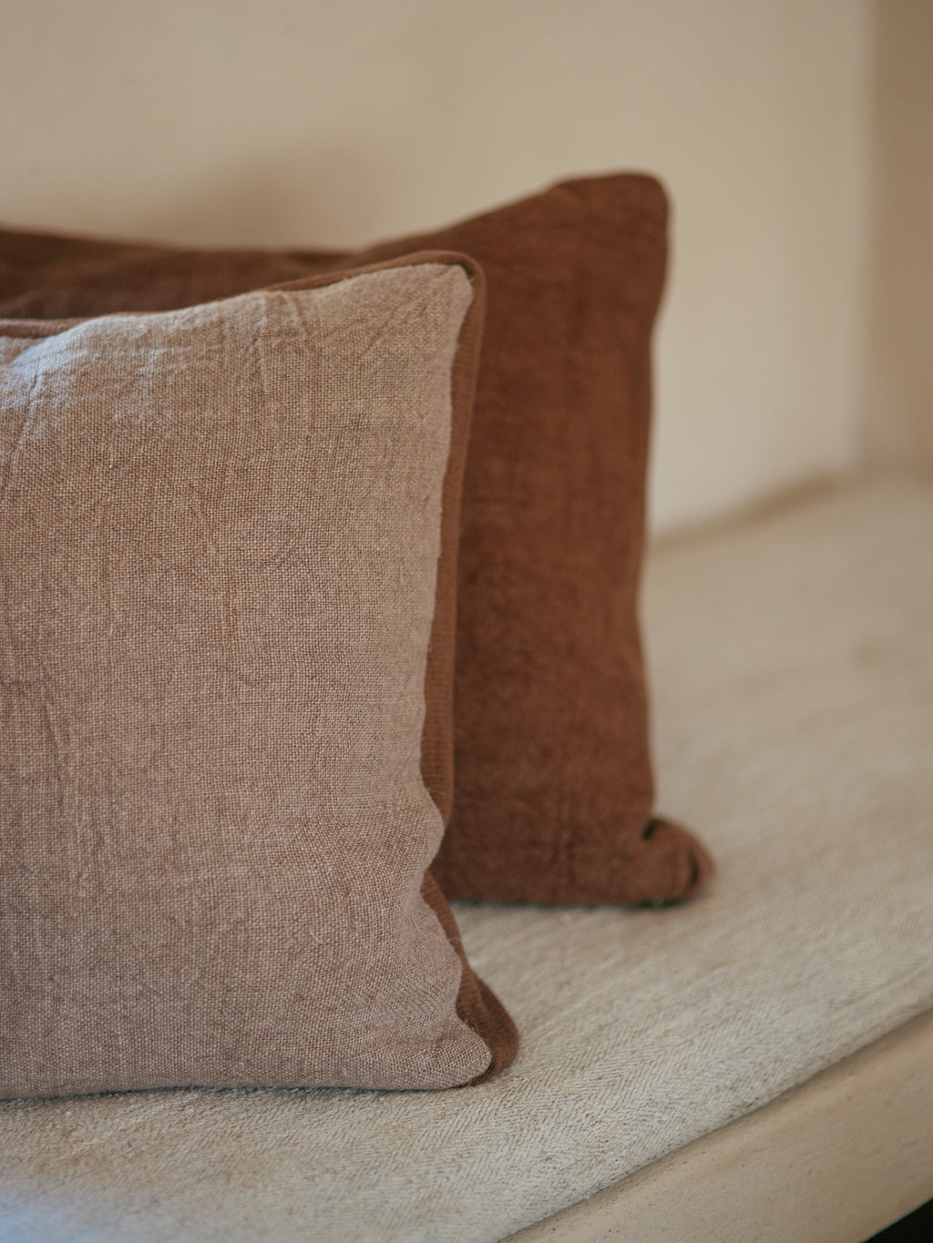 ALPHA CLASSICS - coussin - lin - L 60 x W 40 cm - naturel