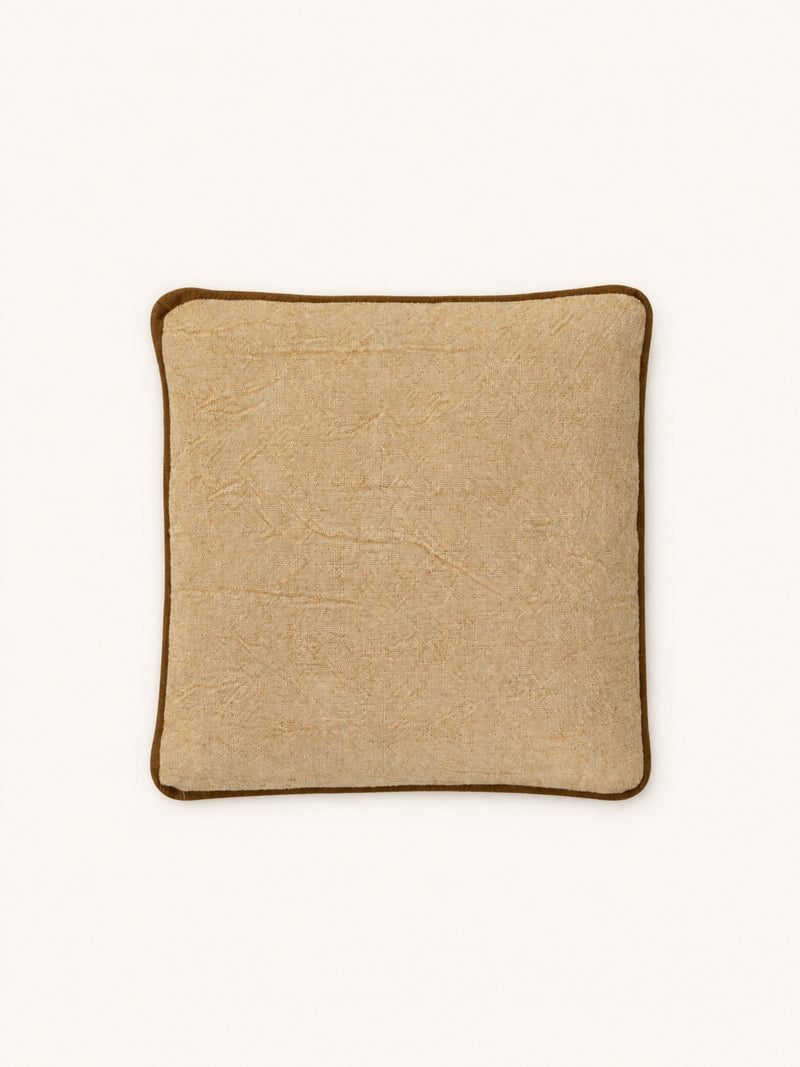 ALPHA CLASSICS - cushion - linen - L 60 x W 60 cm - ochre