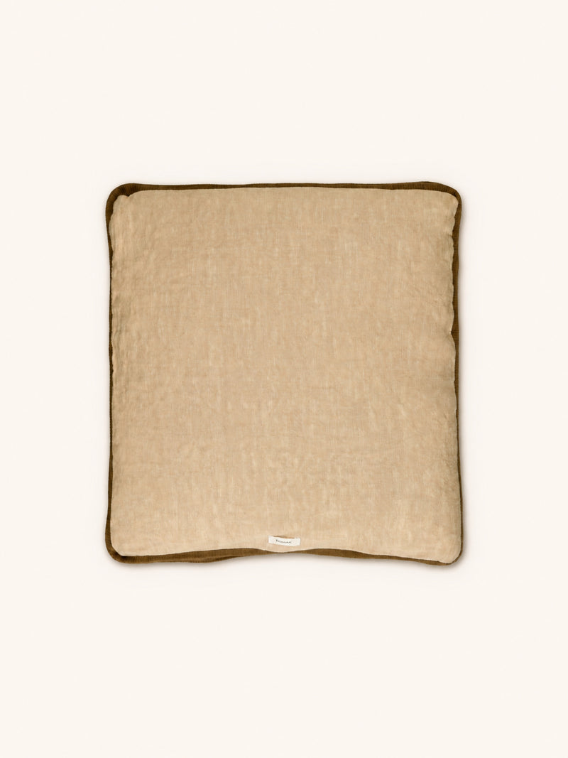 ALPHA CLASSICS - cushion - linen - L 60 x W 60 cm - ochre