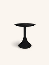 Grijs – FUNNEL - table d'appoint - bois de manguier - DIA 40 x H 45 cm - charbon