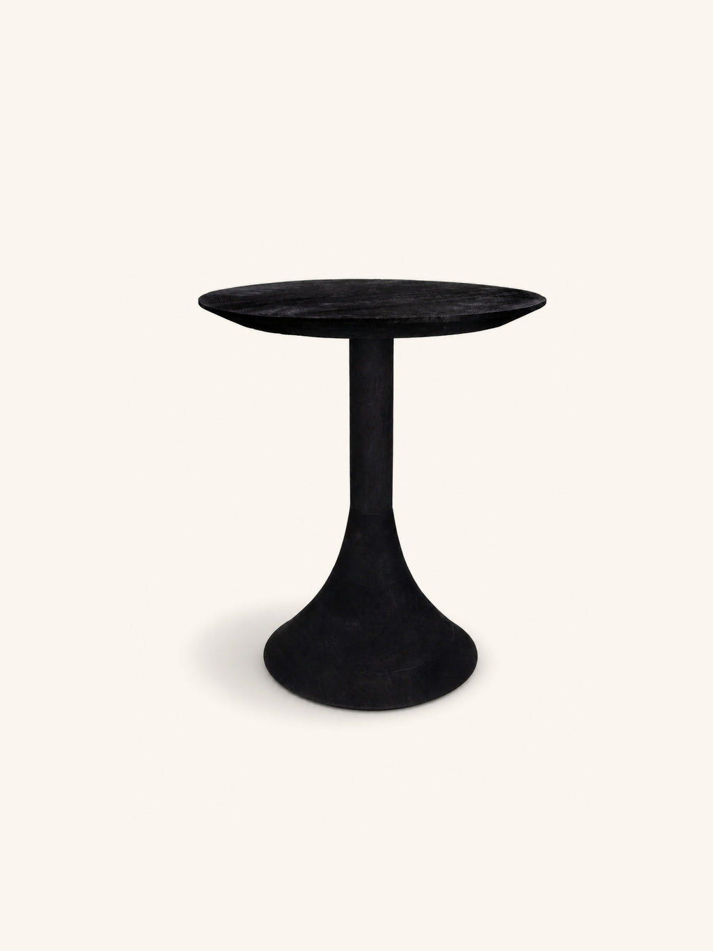 FUNNEL - mesa auxiliar - madera de mango - DIA 50 x H 55 cm - carbón