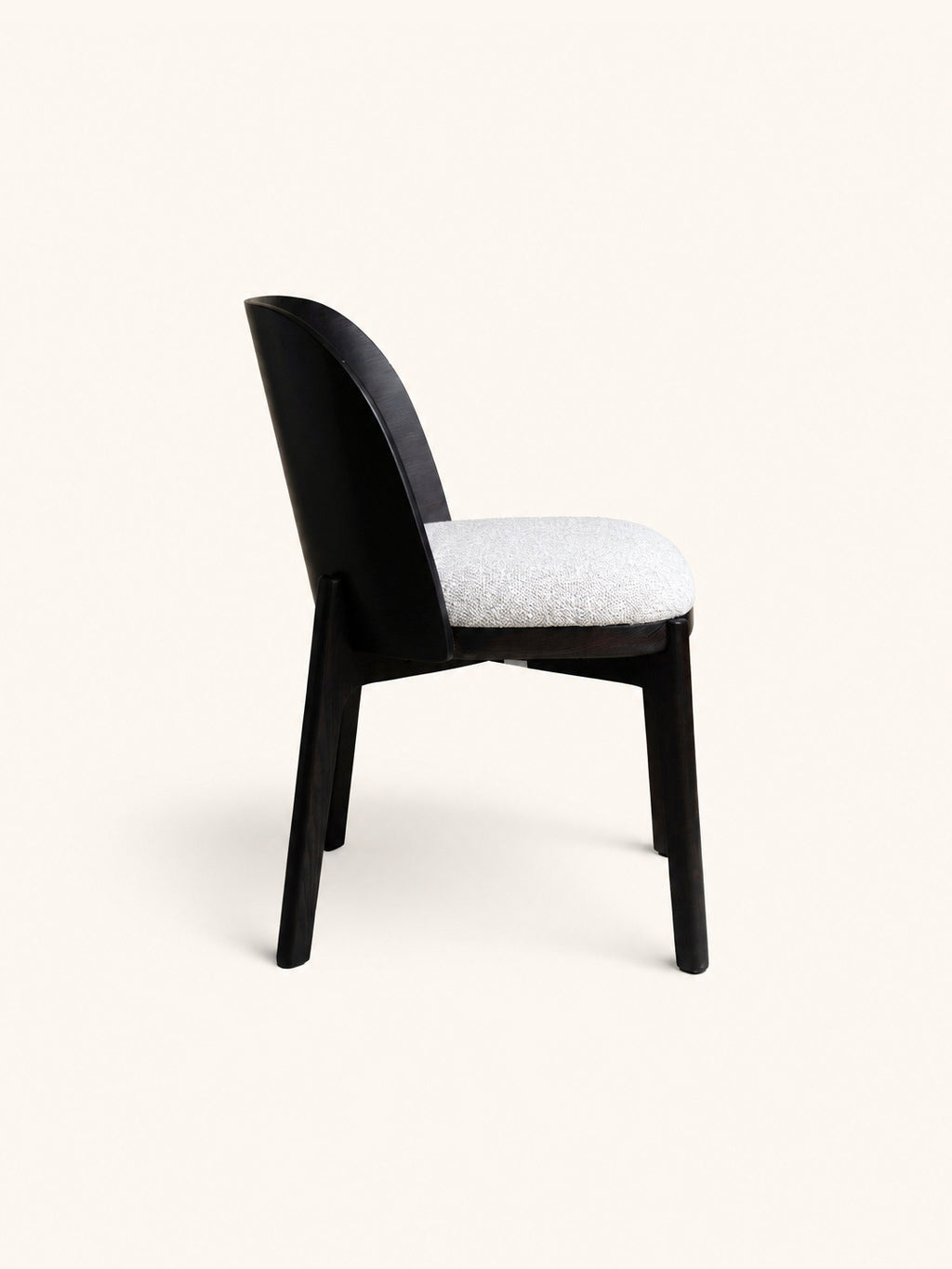 ZURI - silla - roble - L 50 x W 55,5 x H 78,5 cm - blanco roto