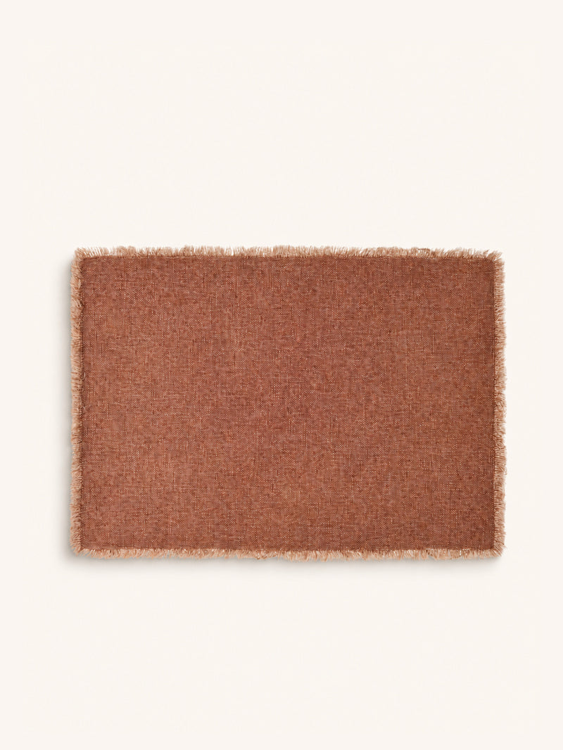 FRIVOLE - placemat - cotton - L 50 x W 35 cm - terracotta