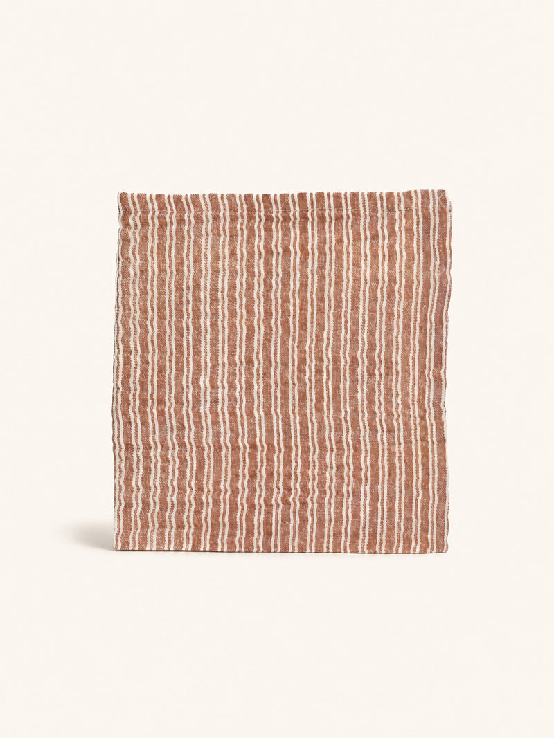 FRIVOLE - napkin - cotton - L 45 x W 45 cm - terracotta