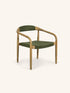 MIRA - loungestoel - acacia hout - L 61 x W 61 x H 70 cm - groen