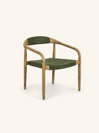 MIRA - loungestoel - acacia hout - L 61 x W 61 x H 70 cm - groen