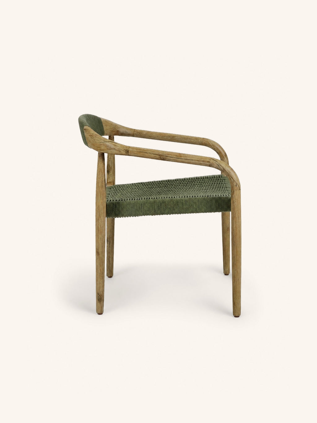 MIRA - loungestoel - acacia hout - L 61 x W 61 x H 70 cm - groen