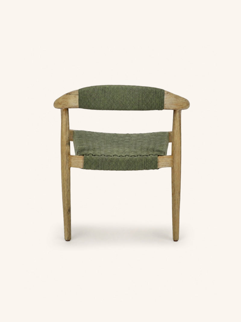 MIRA - lounge chair - acacia wood - L 61 x W 61 x H 70 cm - green