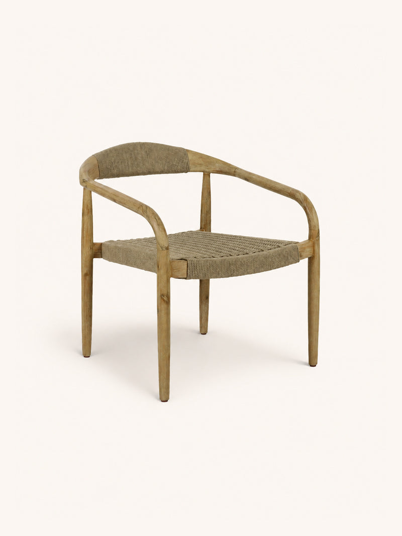 MIRA - lounge chair - acacia wood - L 61 x W 61 x H 70 cm - natural