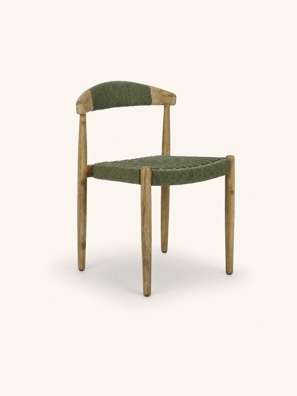 MIRA - stoel - acacia hout - L 46 x W 51 x H 76 cm - groen