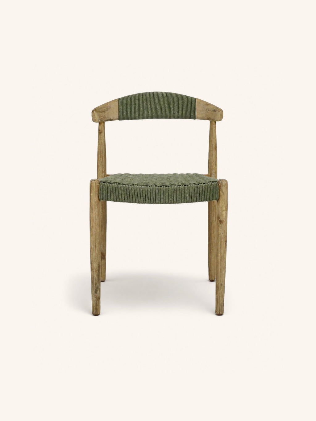 MIRA - stoel - acacia hout - L 46 x W 51 x H 76 cm - groen