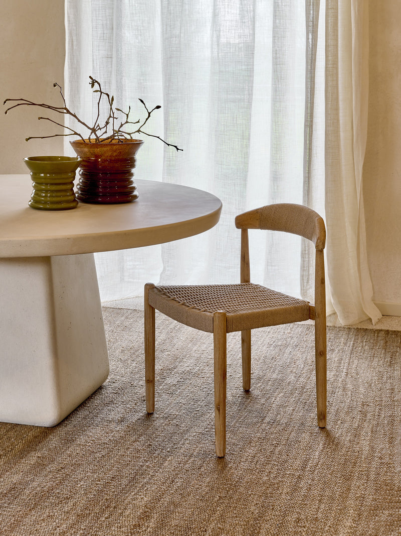 MIRA - stoel - acacia hout - L 46 x W 51 x H 76 cm - naturel