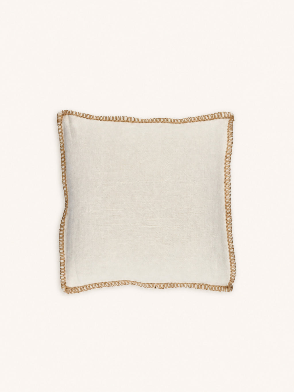 STITCH - cushion - jute - L 50 x W 50 cm - off-white