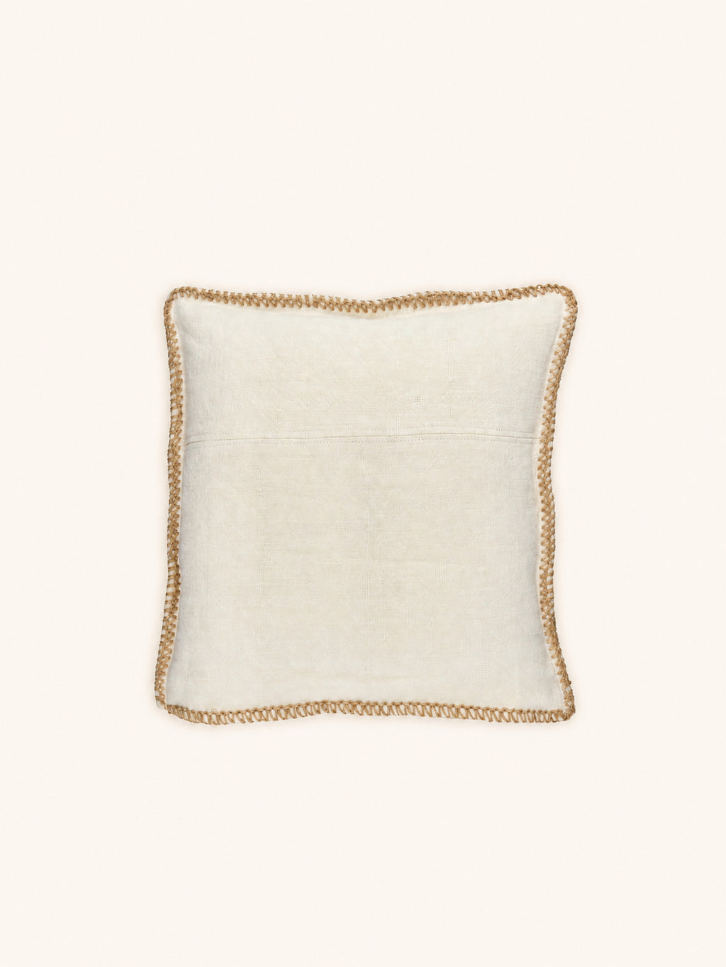 STITCH - cushion - jute - L 50 x W 50 cm - off-white