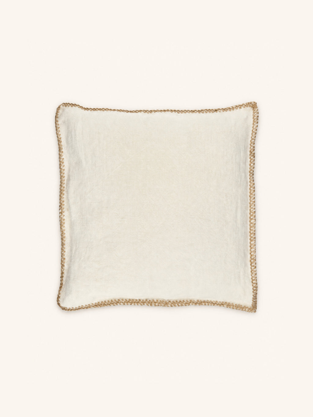 STITCH - cushion - jute - L 60 x W 60 cm - off-white