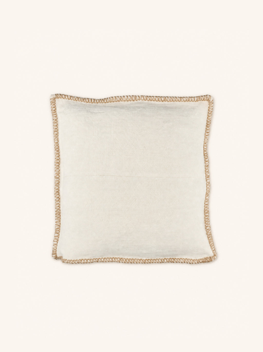 STITCH - cushion - jute - L 60 x W 60 cm - off-white