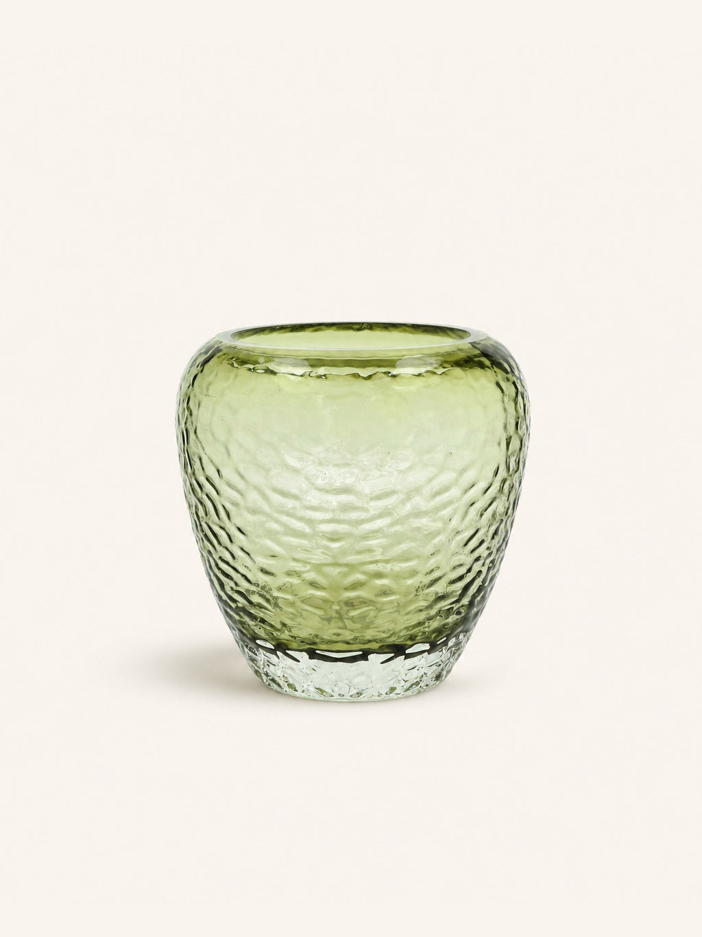 PRISMA - vaas / windlicht - glas - DIA 25,5 x H 25 cm - groen