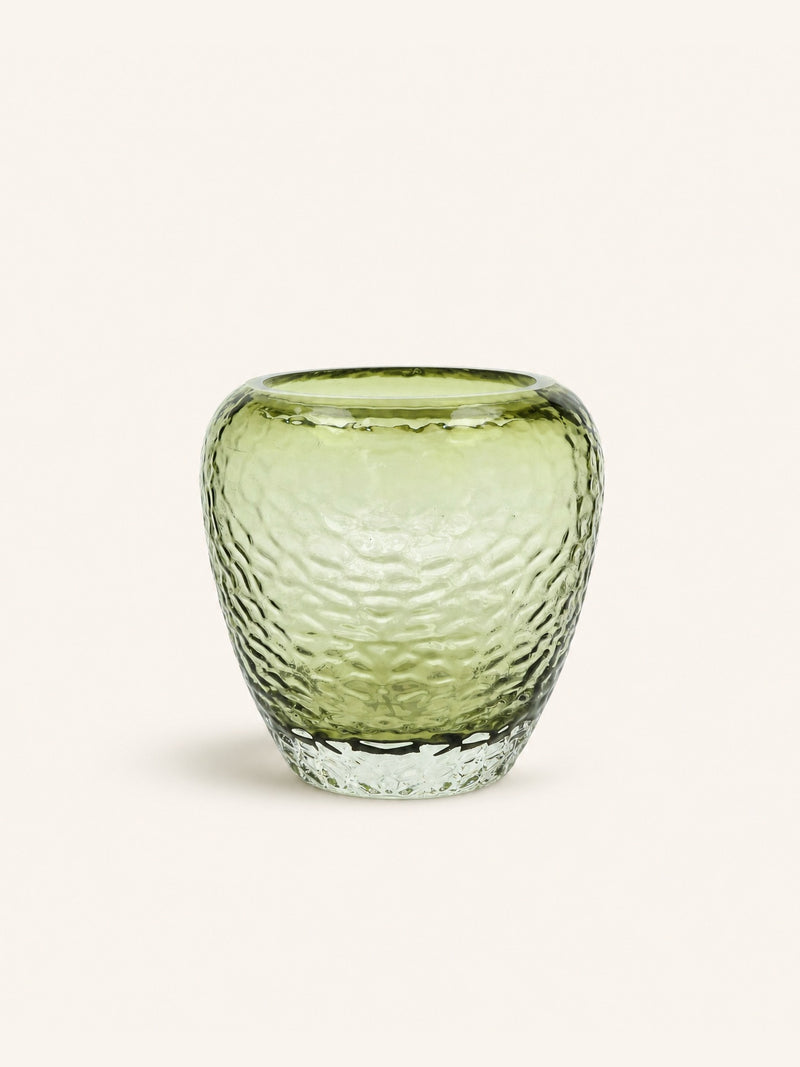 PRISMA - vase / lantern - glass - DIA 25,5 x H 25 cm - green