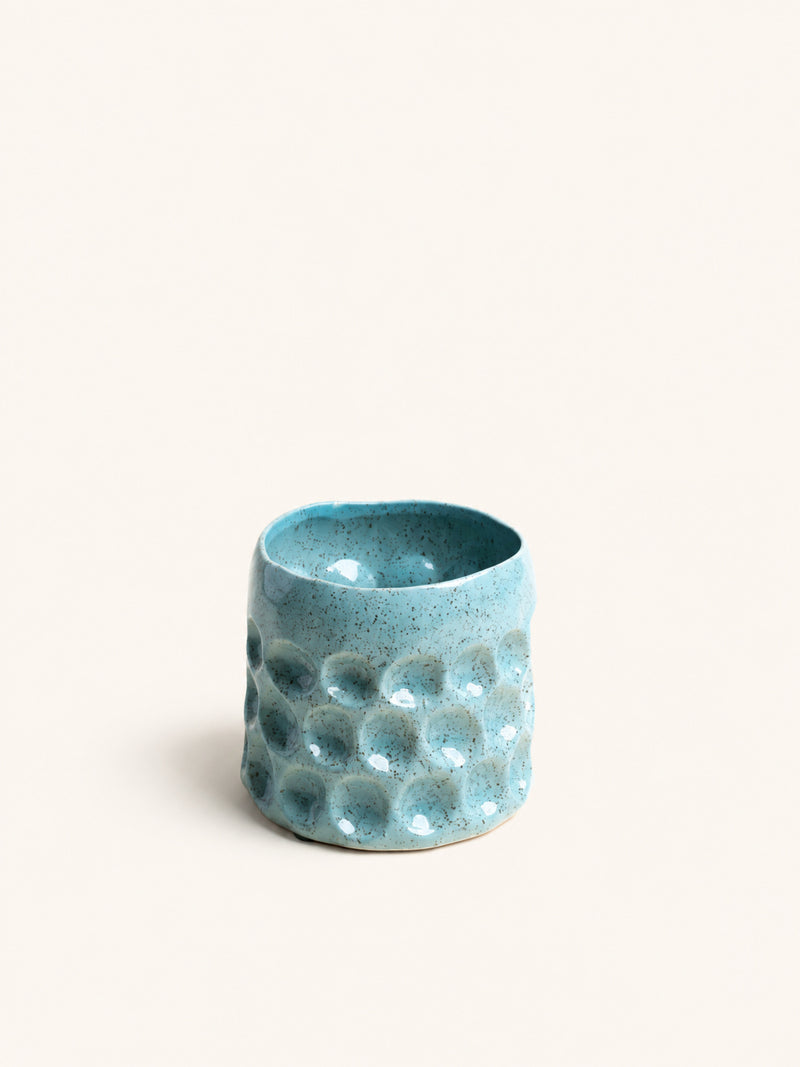 BOSSANOVA - pot - stoneware - DIA 21 x H 19 cm - aqua