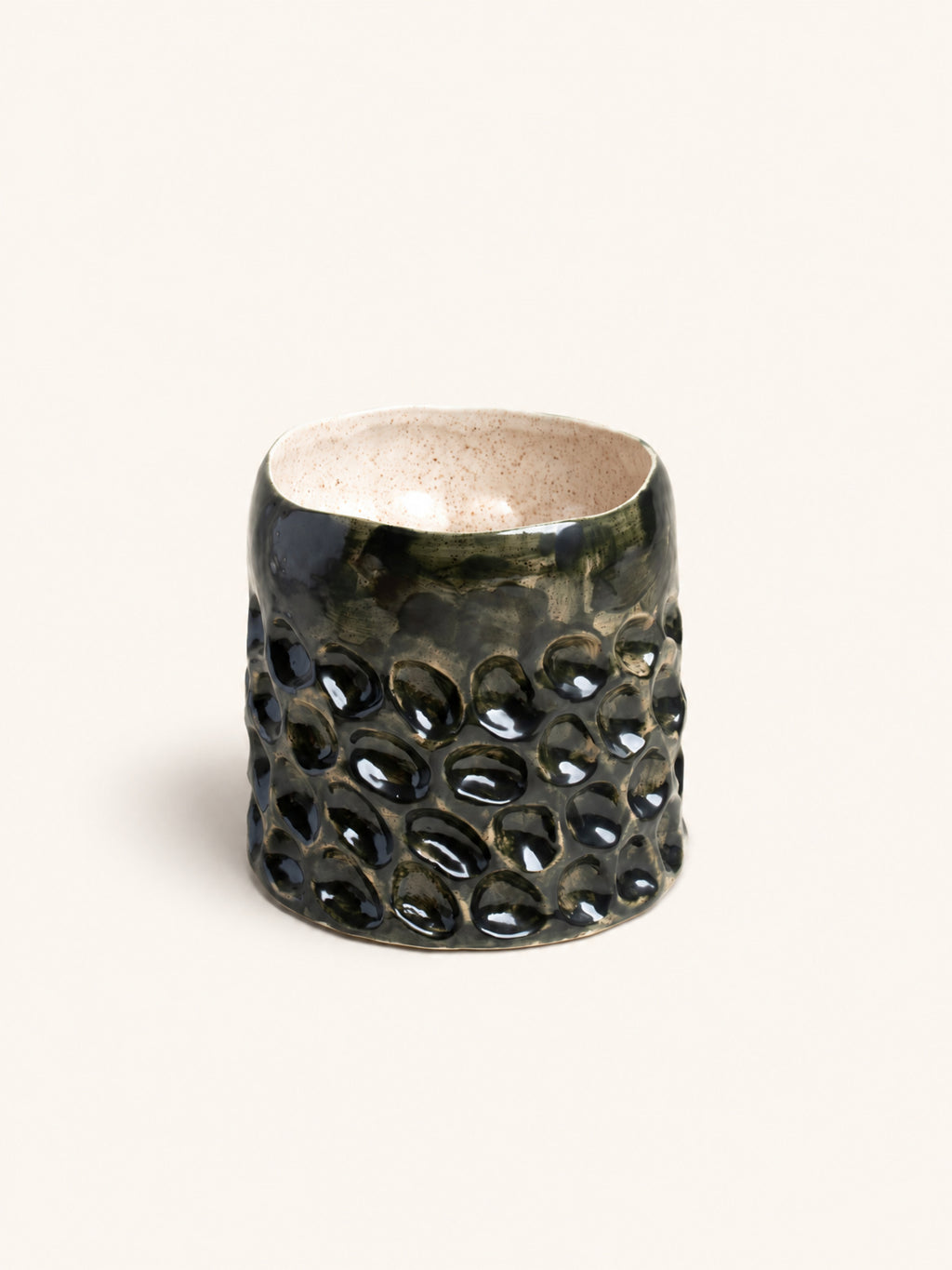 BOSSANOVA - pot - stoneware - DIA 26,5 x H 25 cm - dark green