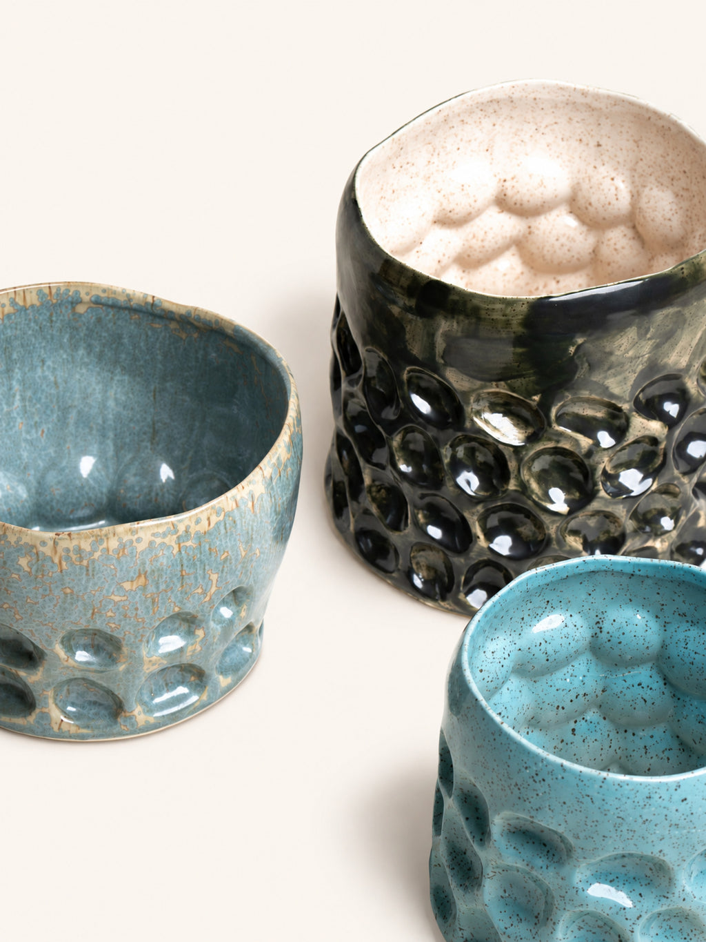 BOSSANOVA - pot - stoneware - DIA 26,5 x H 25 cm - dark green