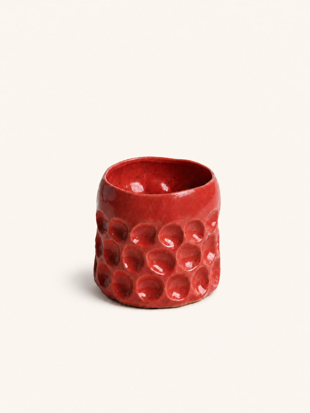 BOSSANOVA - pot - stoneware - DIA 21 x H 19 cm - dark orange