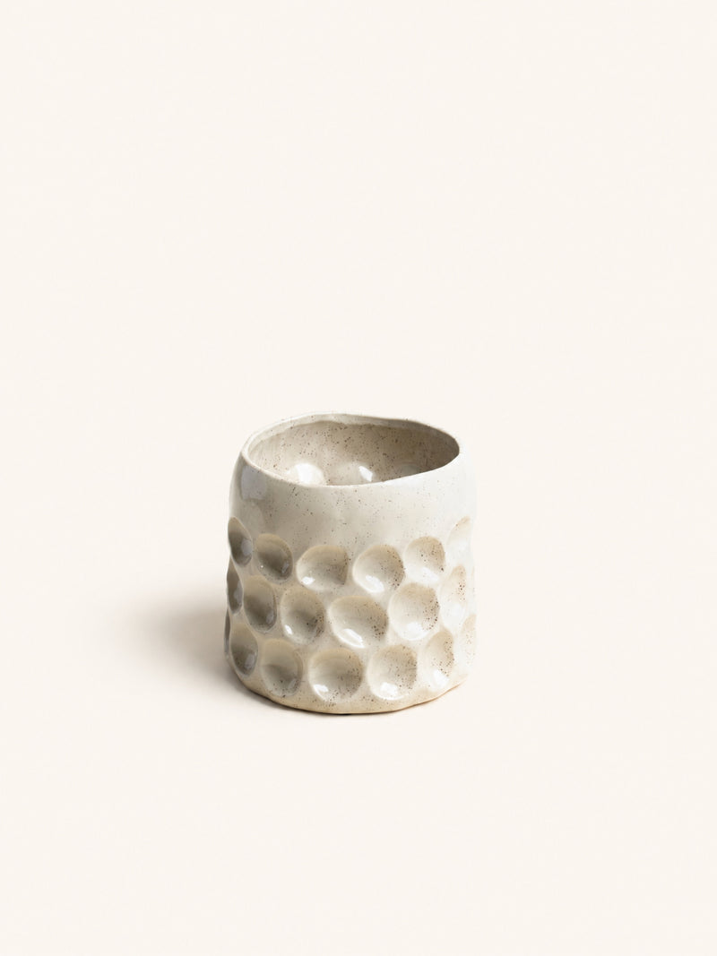 BOSSANOVA - pot - stoneware - DIA 21 x H 19 cm - ecru