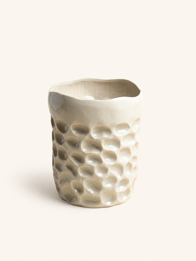 BOSSANOVA - pot - stoneware - DIA 29 x H 34,5 cm - ecru
