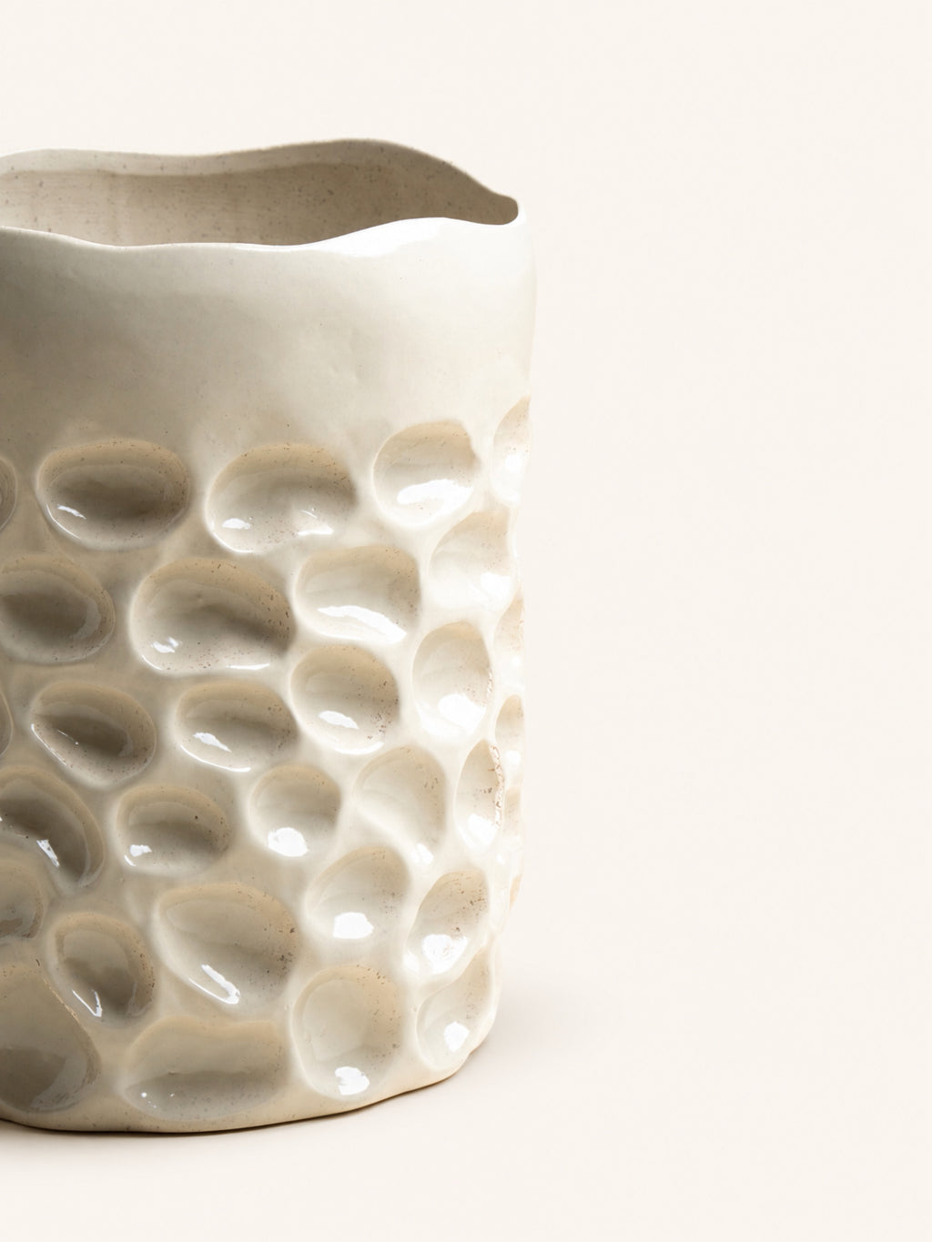 BOSSANOVA - pot - stoneware - DIA 29 x H 34,5 cm - ecru