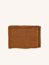 Geel – PAMBA - manta - algodón - L 170 x W 130 cm - mostaza