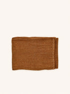 PAMBA - Plaid - Baumwolle - L 170 x W 130 cm - Senfgelb