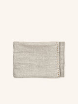 Beige – PAMBA - manta - algodón - L 170 x W 130 cm - natural