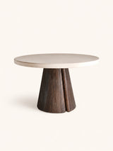 Wit – AUREN - mesa de comedor - fibrocemento - DIA 115 x H 76 cm - blanco roto