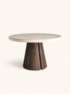 AUREN - table à manger - fibrociment - DIA 115 x H 76 cm - blanc cassé