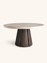 Wit – AUREN - mesa de comedor - fibrocemento - DIA 150 x H 76 cm - blanco roto