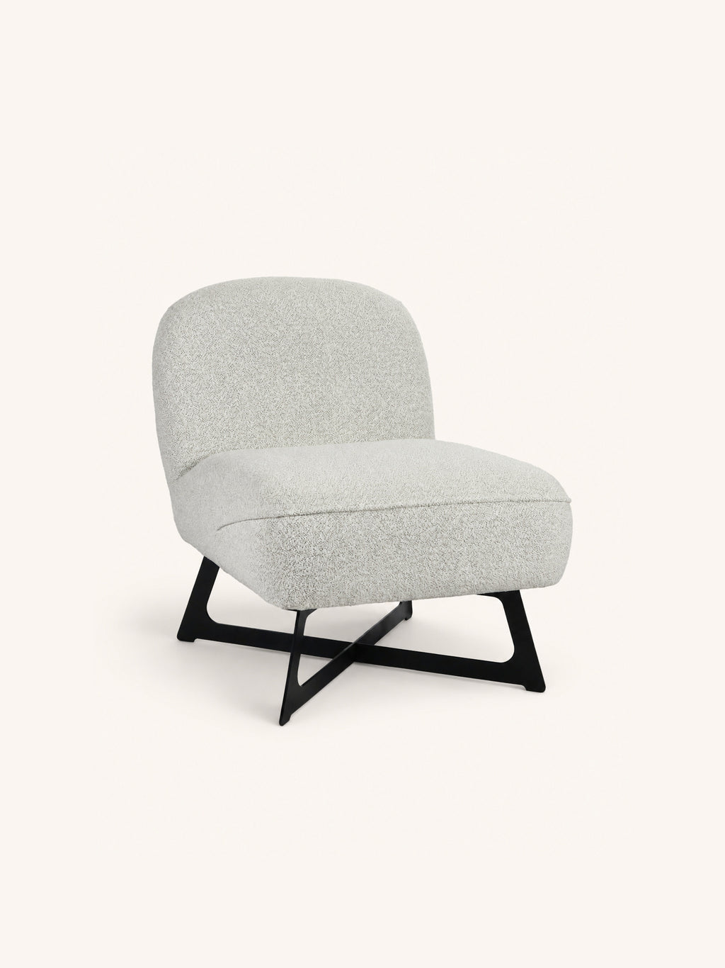 UMA - sillón lounge - poliéster - L 66 x W 76,5 x H 75,5 cm - blanco roto
