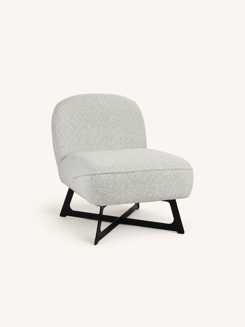 UMA - lounge chair - polyester - L 66 x W 76,5 x H 75,5 cm - off-white