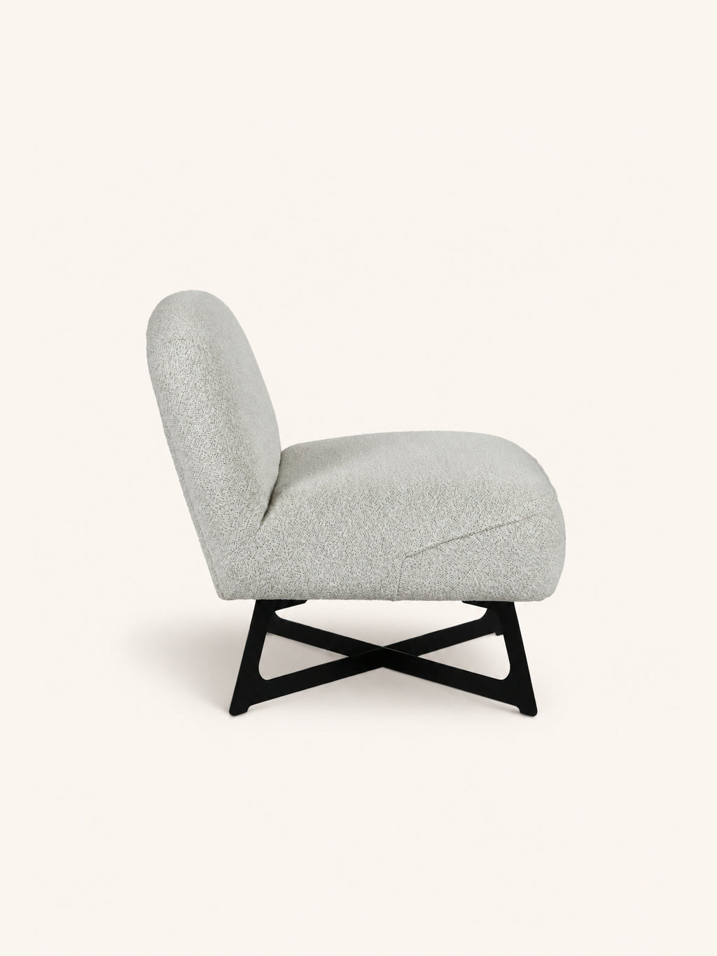UMA - sillón lounge - poliéster - L 66 x W 76,5 x H 75,5 cm - blanco roto