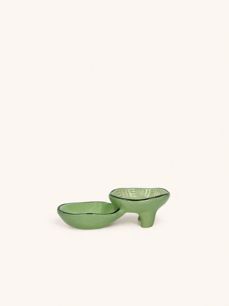 MEET THE KUTI'S - tapas dish - stoneware -  L 19,5 x W 11 x H 6 cm - light green