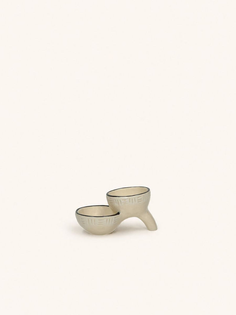 MEET THE KUTI'S - tapas dish - stoneware - L 12,5 x W 7,5 x H 7 cm - ivory
