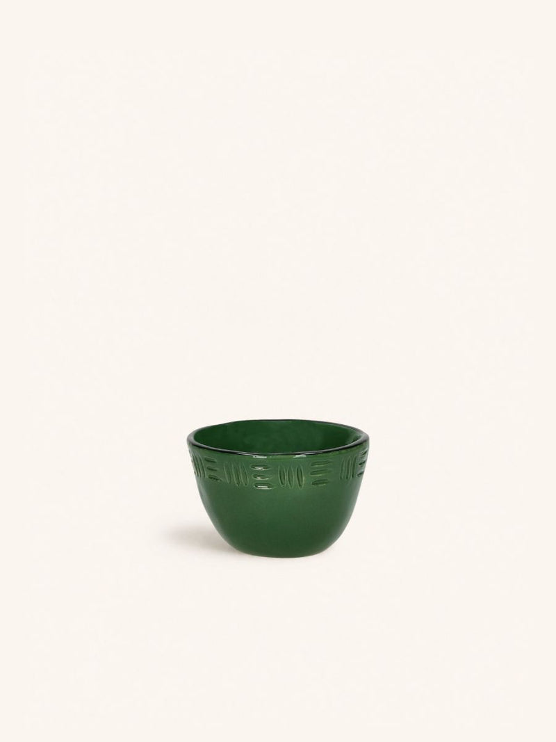 MEET THE KUTI'S - mini bowl - stoneware - DIA 9,5 x H 6 cm - dark green