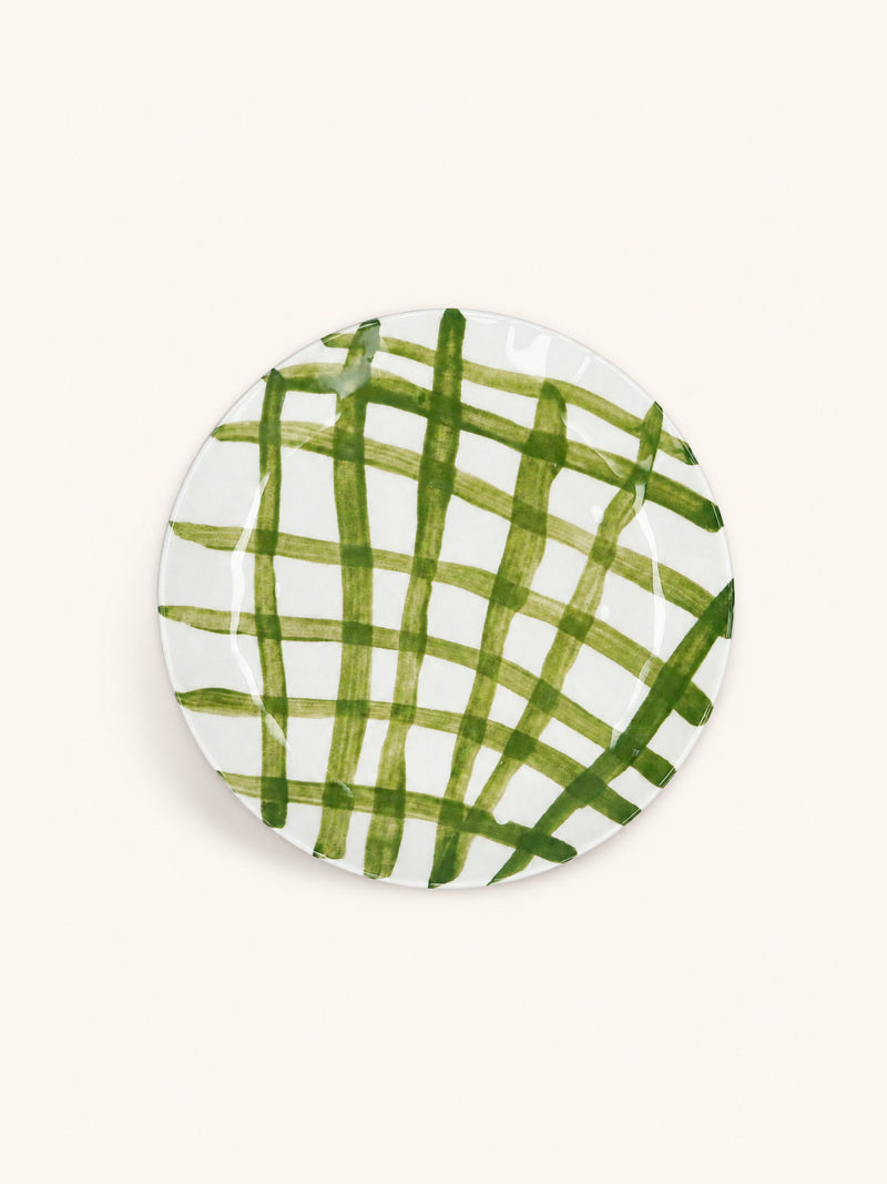 WEVE - dessert plate - porcelain - DIA 20,3 x H 2 cm - green