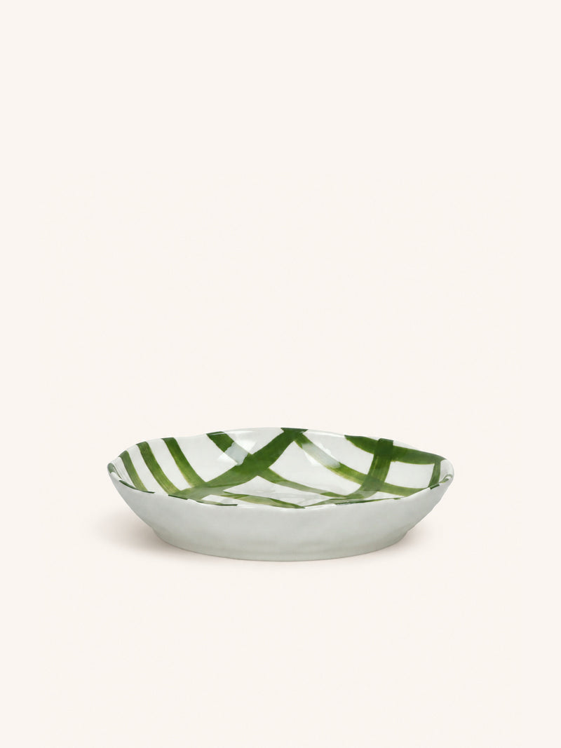 WEVE - blate - porcelain - DIA 20 x H 3,5 CM - green