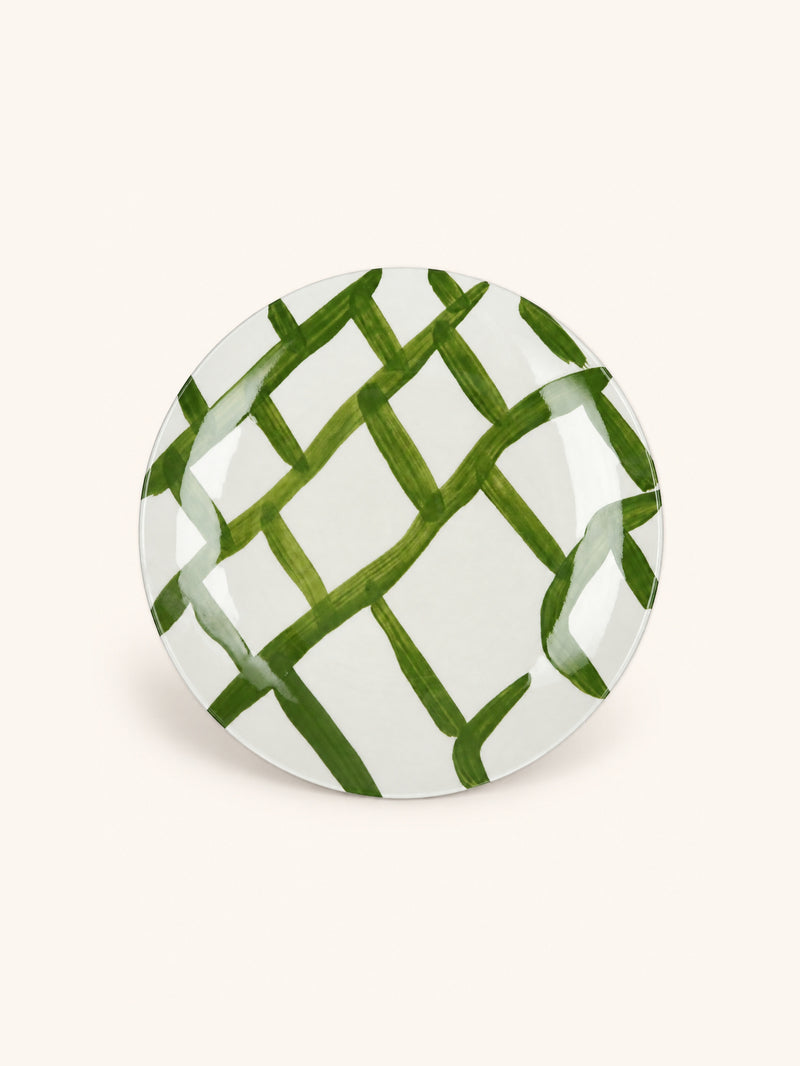 WEVE - dinner plate - porcelain - DIA 27 x H 2,5 cm - green