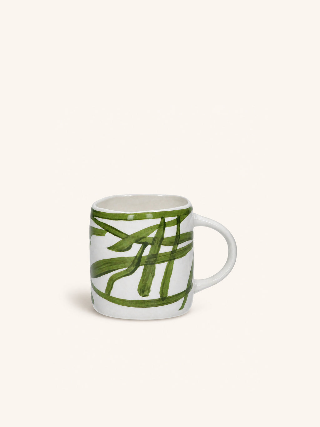 WEVE - mug - porcelain - L 12 x W 8,5 x H 9 cm - green
