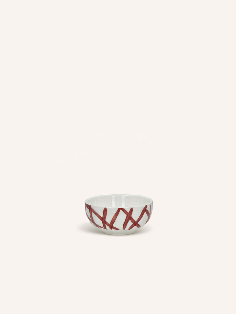 WEVE - breakfast bowl - porcelain - DIA 11,2 x H 5,4 cm - red