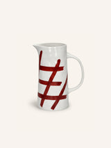 Rood – WEVE - cruche - porcelaine - L 19 x W 12,5 x H 23,5 cm - rouge