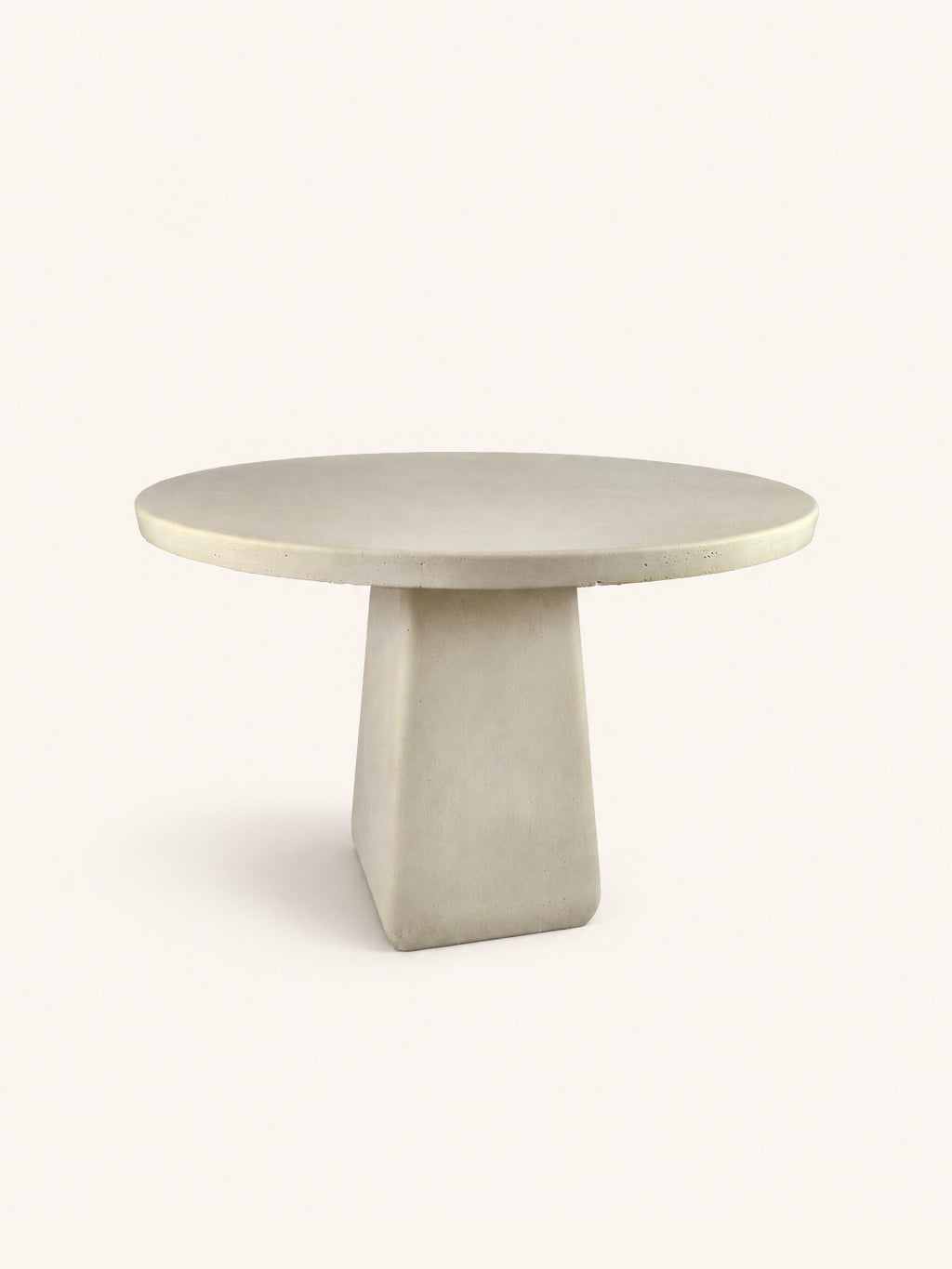 MAKURA - niedriger Esstisch - Faserzement - DIA 80 x H 66 cm - gebrochenes Weiß