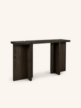 Bruin – ASA - console table - oak - L 140 x W 40 x H 80 cm - dark brown